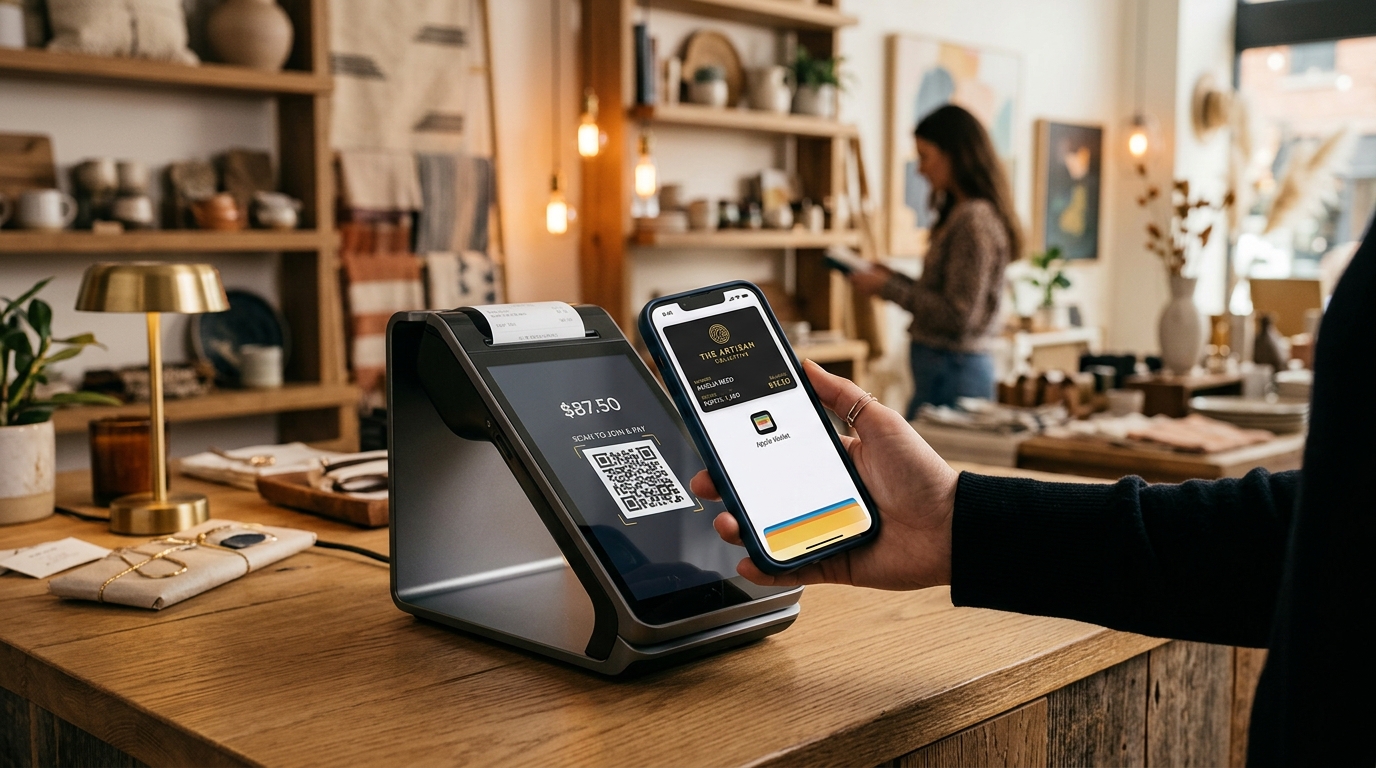 Distributeurs de caisse et terminaux point de vente connectés à Apple et Google Wallet